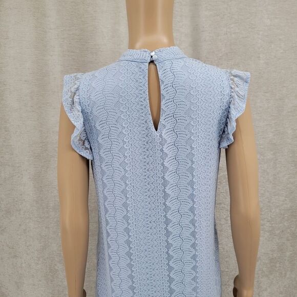 As U Wish Light Blue Lace Mini Dress Women's Size Medium - Picture 5 of 12
